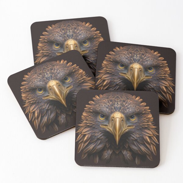 Item preview, Golden Eagle portrait abstract art designed and sold by Tio-Tecun.