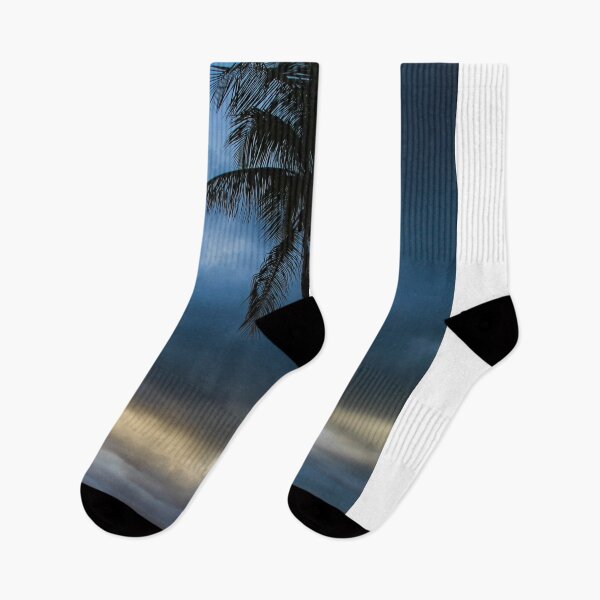 Item preview, Palm on cloudy sky backlit sunset photography, rainy summer afternoon at the caribbean beach designed and sold by nachodramis.