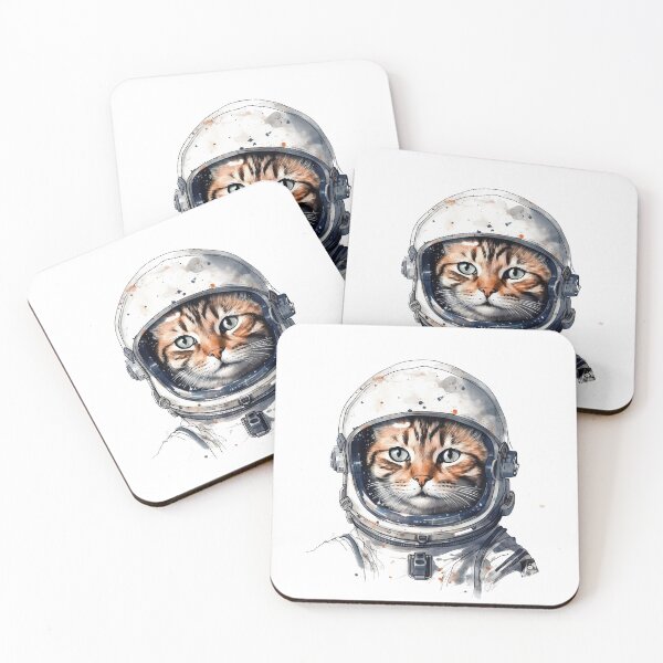 Item preview, Feline Astronaut: Minimalist and Futuristic Design. designed and sold by Casanova Originals.