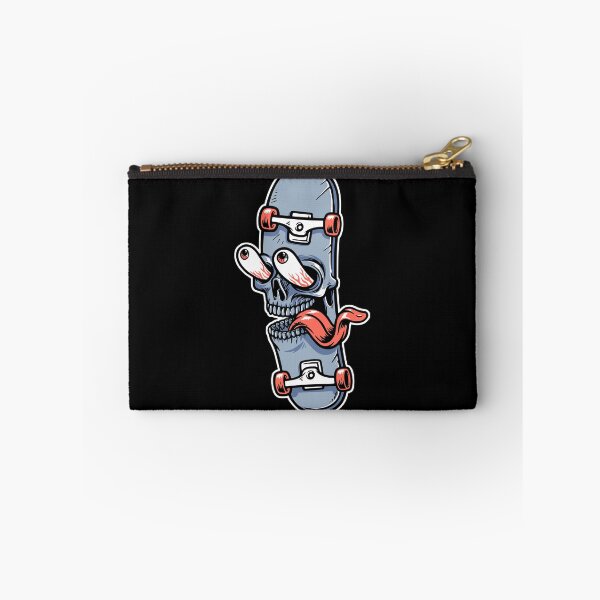 Item preview, funny skull face skateboard designed and sold by teenlabel.