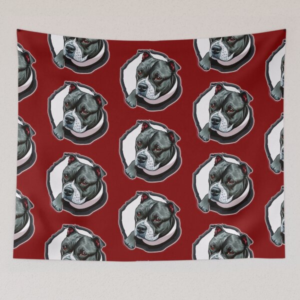 Item preview, Black and white Puppy Peeping out of a hole in the wall designed and sold by Bloomin'  Arty Families.