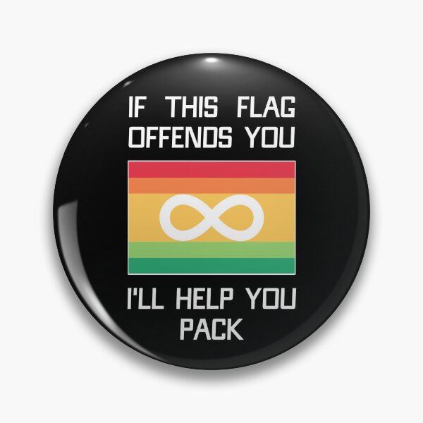 Aperçu de l'œuvre Si ce drapeau vous offense, je vous aiderai à faire vos valises - Neurodivergent créée et vendue par AntiCommodities.