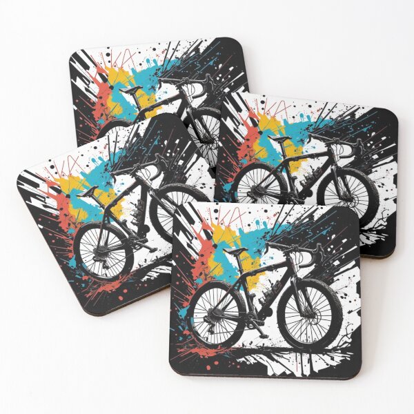 Item preview, Cool Abstract Ink Splatter Mountain Bike Artwork Design  designed and sold by Michael Voyler.