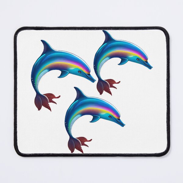 Item preview, Colourful dolphin cute designed and sold by GloriousArtSKD.