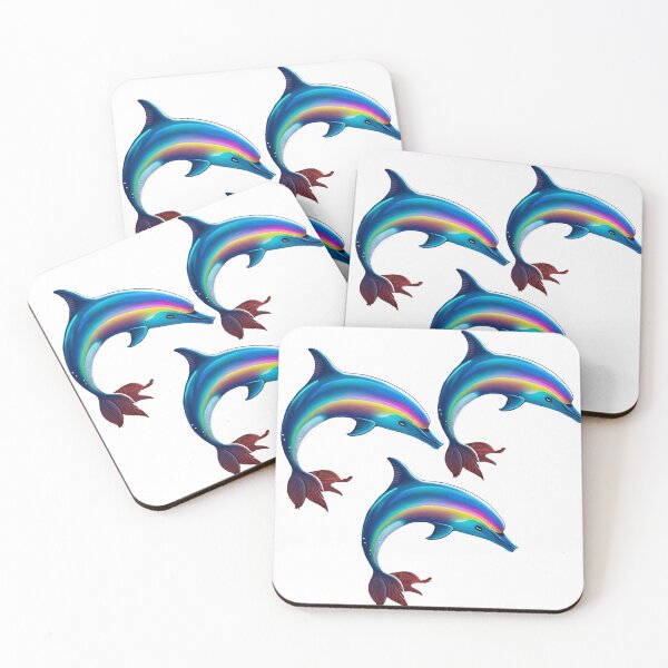 Item preview, Colourful dolphin cute designed and sold by GloriousArtSKD.