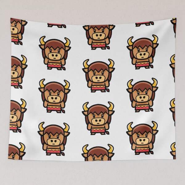 Item preview, Bull Mascot Golden Brown designed and sold by spyduckz.