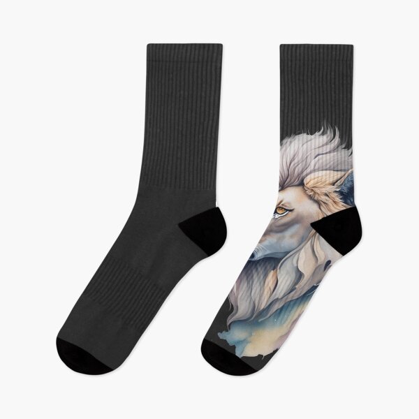 Item preview, LN03 A regal lion head with a delicate watercolor pattern, rendered in a realistic style designed and sold by onenatureplace.