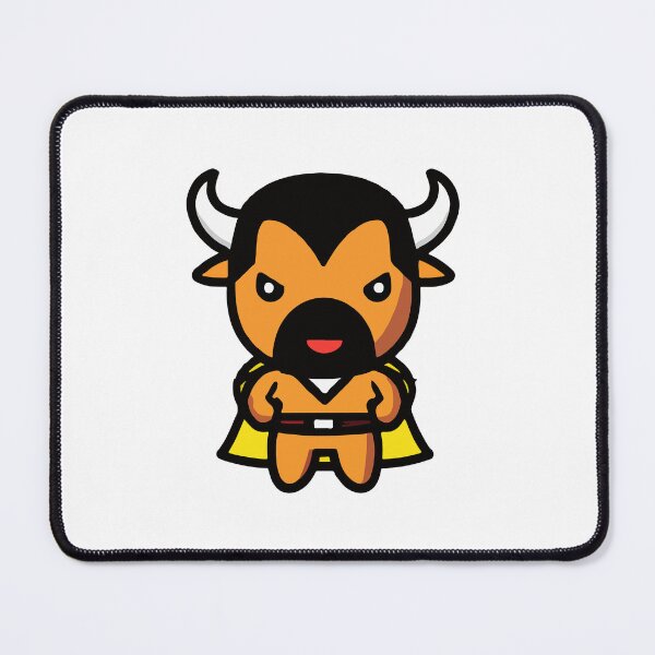 Item preview, Bull Mascot Superhero designed and sold by spyduckz.