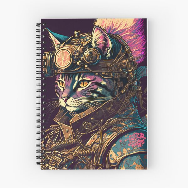 Item preview, Shadow Steam Punk Samurai Cat in stunning Ukiyo-E style art! designed and sold by JCatDesign.