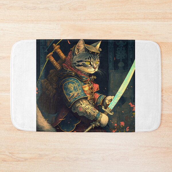 Item preview, Ukiyo-E Steam Punk Samurai Cat Feline Bounty Hunter designed and sold by JCatDesign.