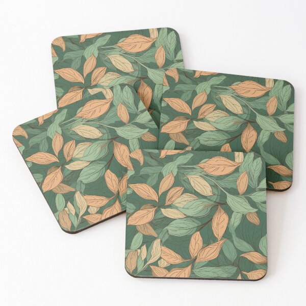 Item preview, Green and orange tree leaves designed and sold by imagenia.