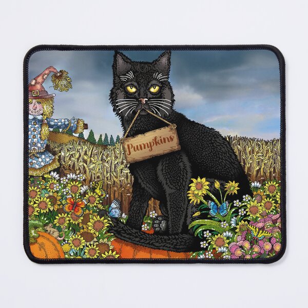 Item preview, Black Harvest Cat with Friends designed and sold by jdimmettart.