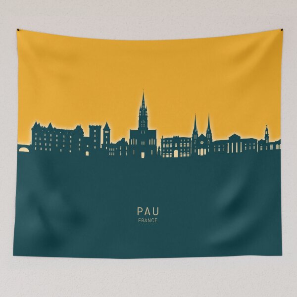 Item preview, Pau France Skyline designed and sold by ArtPrints.