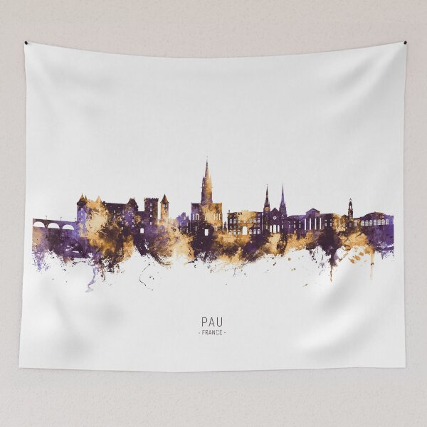 Item preview, Pau France Skyline designed and sold by ArtPrints.