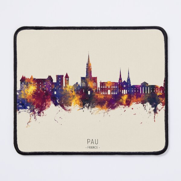 Artikelvorschau, Skyline von Pau-Frankreich entworfen und verkauft von ArtPrints.