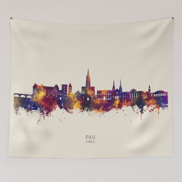 Item preview, Pau France Skyline designed and sold by ArtPrints.