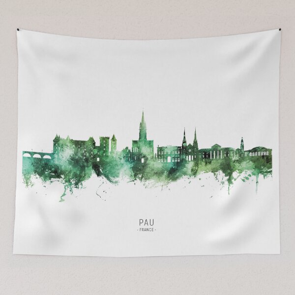 Item preview, Pau France Skyline designed and sold by ArtPrints.