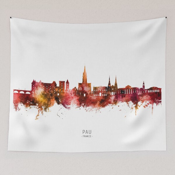Item preview, Pau France Skyline designed and sold by ArtPrints.
