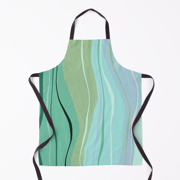 Artikelvorschau, A Modern Abstract Landscape Line Pattern In Shades Of Green, Blue & Pink entworfen und verkauft von gamboling.
