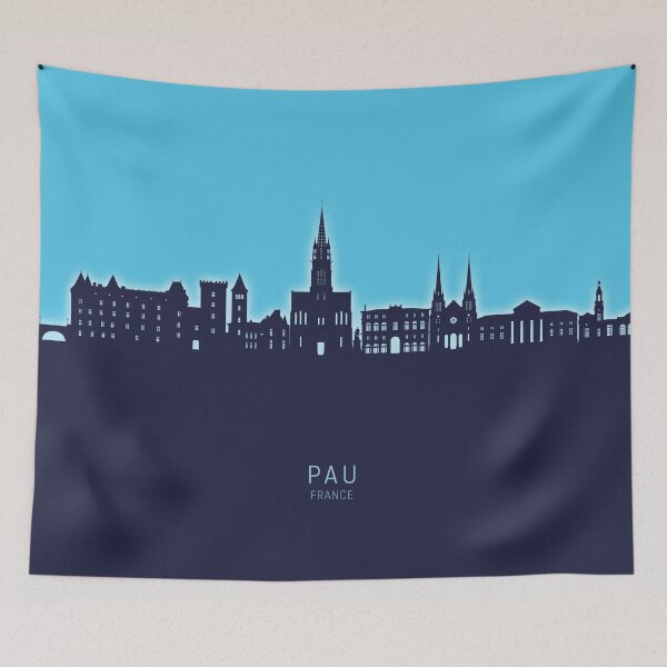Item preview, Pau France Skyline designed and sold by ArtPrints.