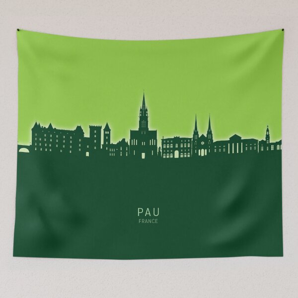 Item preview, Pau France Skyline designed and sold by ArtPrints.