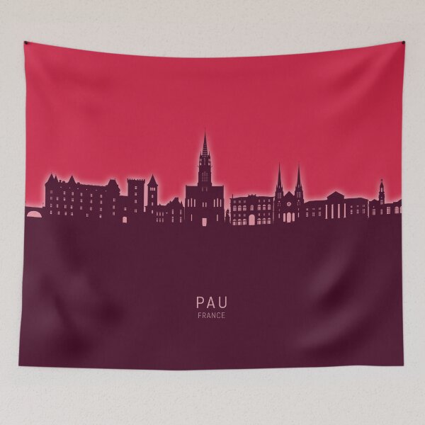 Item preview, Pau France Skyline designed and sold by ArtPrints.