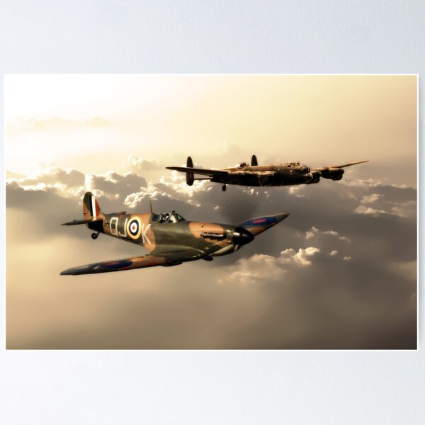 Item preview, BBMF Spitfire and Lancaster designed and sold by Airpower Art.