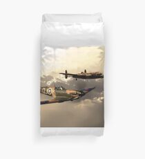 BBMF Spitfire and Lancaster Duvet Cover
