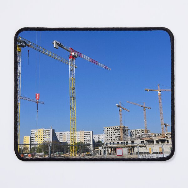 Aperçu de l'œuvre Chantier de construction de grues et de nouveaux bâtiments créée et vendue par goceris.