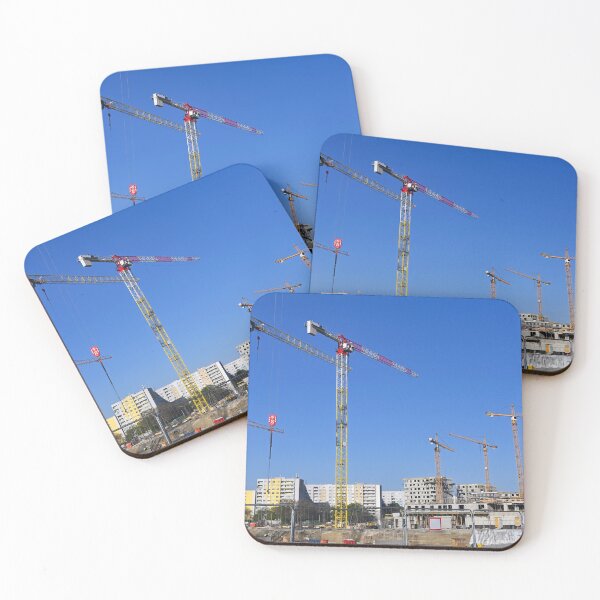 Aperçu de l'œuvre Chantier de construction de grues et de nouveaux bâtiments créée et vendue par goceris.