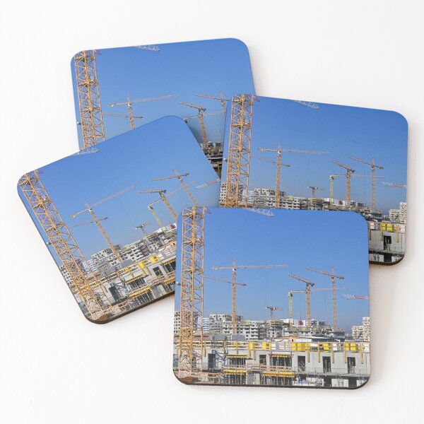 Aperçu de l'œuvre Chantier de construction de grues et de nouveaux bâtiments à Vienne créée et vendue par goceris.