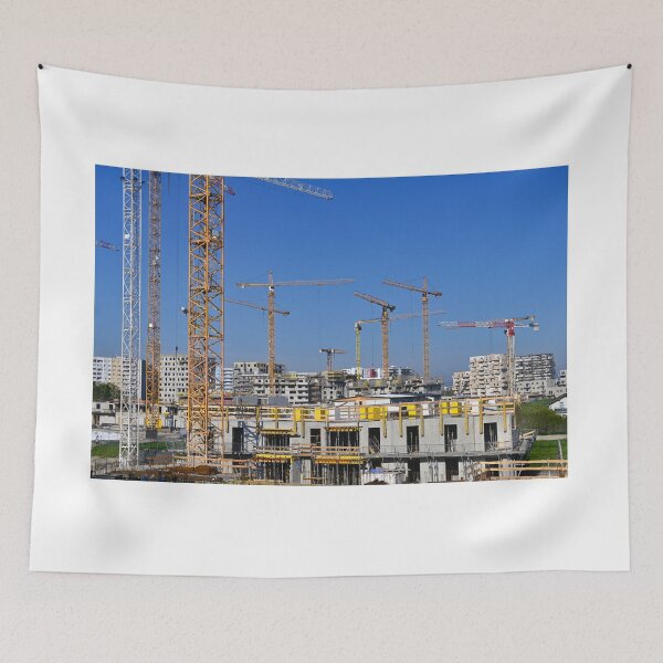 Aperçu de l'œuvre Chantier de construction de grues et de nouveaux bâtiments à Vienne créée et vendue par goceris.
