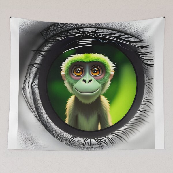 Item preview, Cheeky Monkey in the Eye designed and sold by aiprintiq.