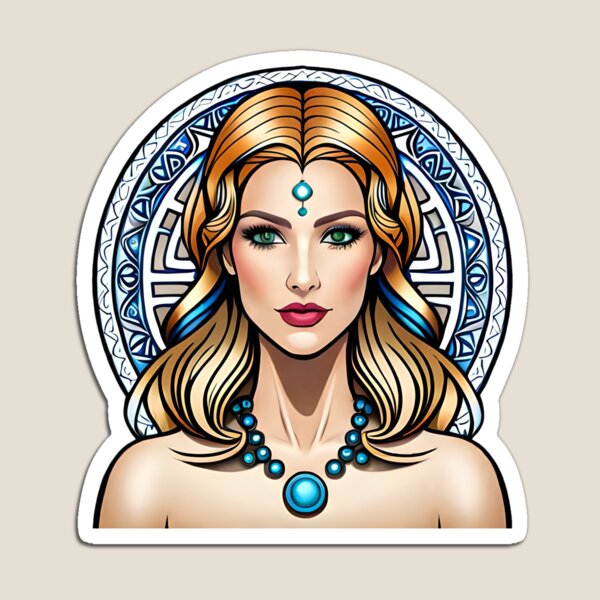 Hermosa Diosa Nórdica. A color 4 Imán