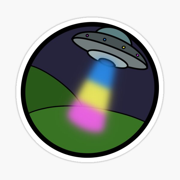Item preview, Subtle Pride Pins - Aliens - Pansexual Flag designed and sold by Dangerfield-Art.