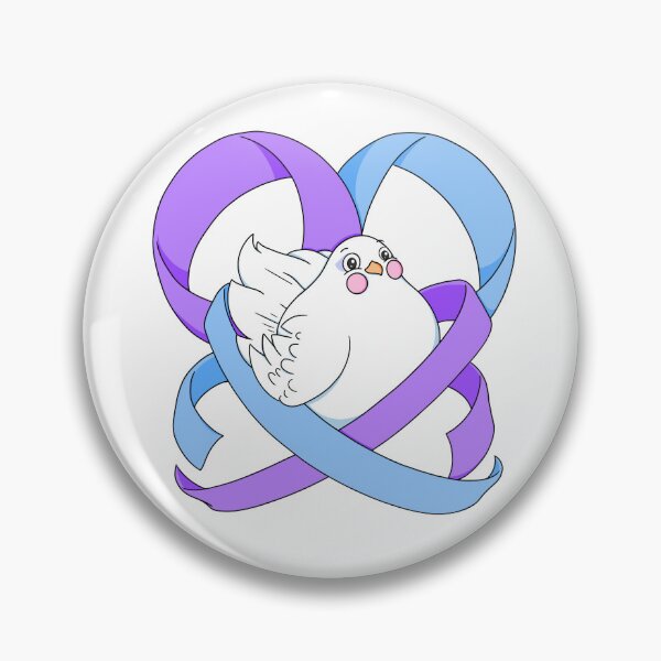 Item preview, Borb with ME + FM Awareness Ribbons designed and sold by operamariposa.