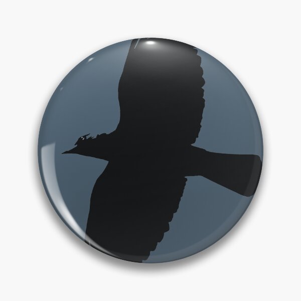Item preview, Minimalistic Jackdaw In Flight Silhouette designed and sold by taiche.