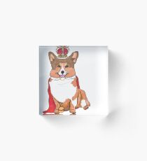 Queenie the Corgi Acrylic Block