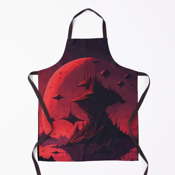Item preview, Fantasy World Red Sunset Mystical Floating Islands Planets Ocean designed and sold by Qudkin.