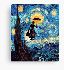 The Flying Lady with an Umbrella Oil Painting Canvas Print