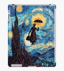Die fliegende Dame mit einem Regenschirm-Ölgemälde iPad-Hülle & Klebefolie