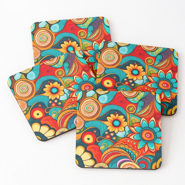 Item preview, Retro 60s Abstract Flower Power Pattern designed and sold by WitchyWare.