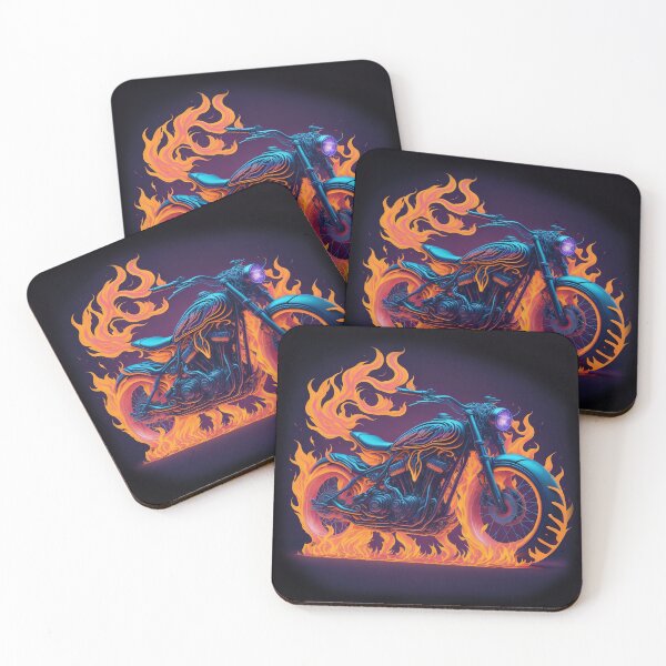 Item preview, Ghost Rider Bike On Flames designed and sold by artist-mac.