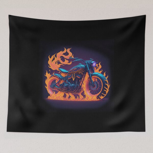Item preview, Ghost Rider Bike On Flames designed and sold by artist-mac.
