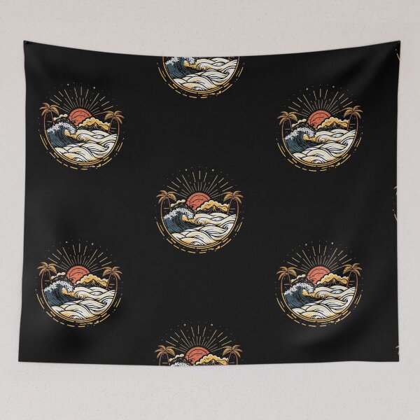 Item preview, Tropical beach with palm trees vector designed and sold by MagicWardrobe.