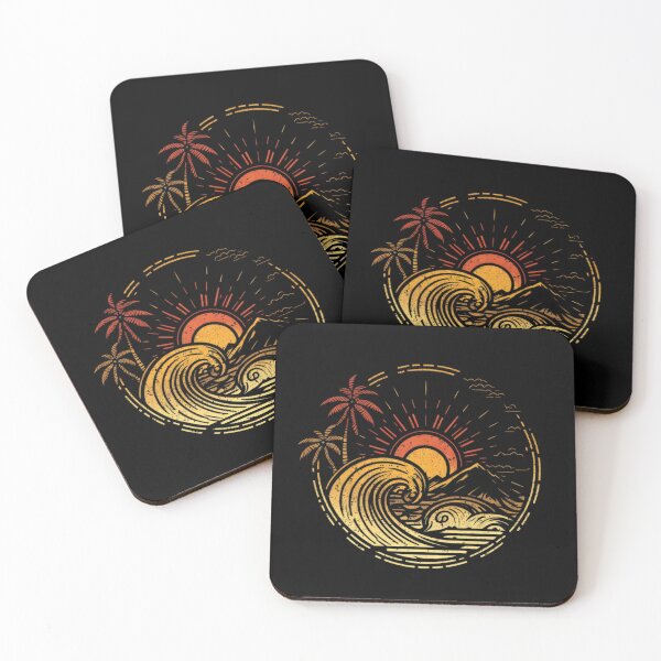 Item preview, Tropical beach with palm trees vector designed and sold by MagicWardrobe.