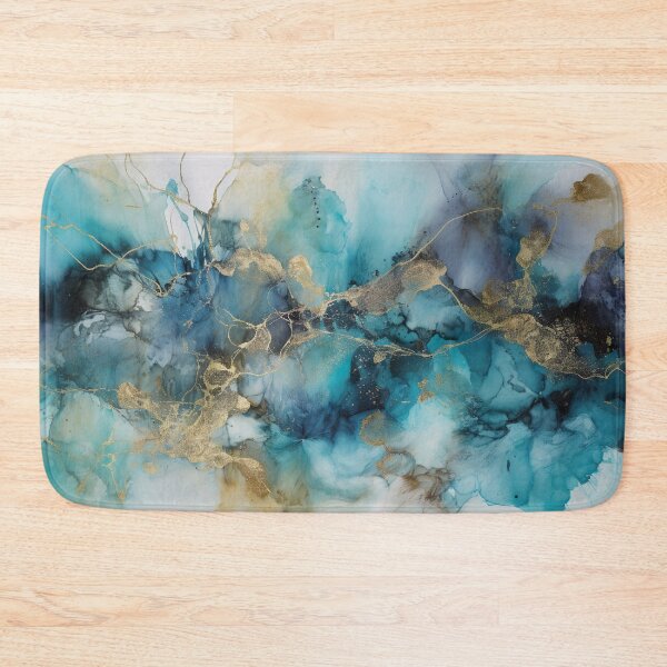 Item preview, Golden Cracks Blue Haze designed and sold by PrintCove.