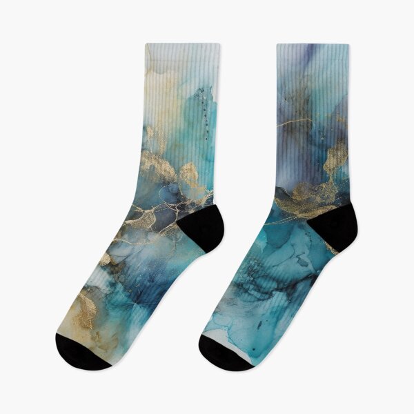 Item preview, Golden Cracks Blue Haze designed and sold by PrintCove.