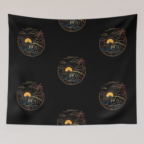 Item preview, Tropical beach with palm trees vector designed and sold by MagicWardrobe.