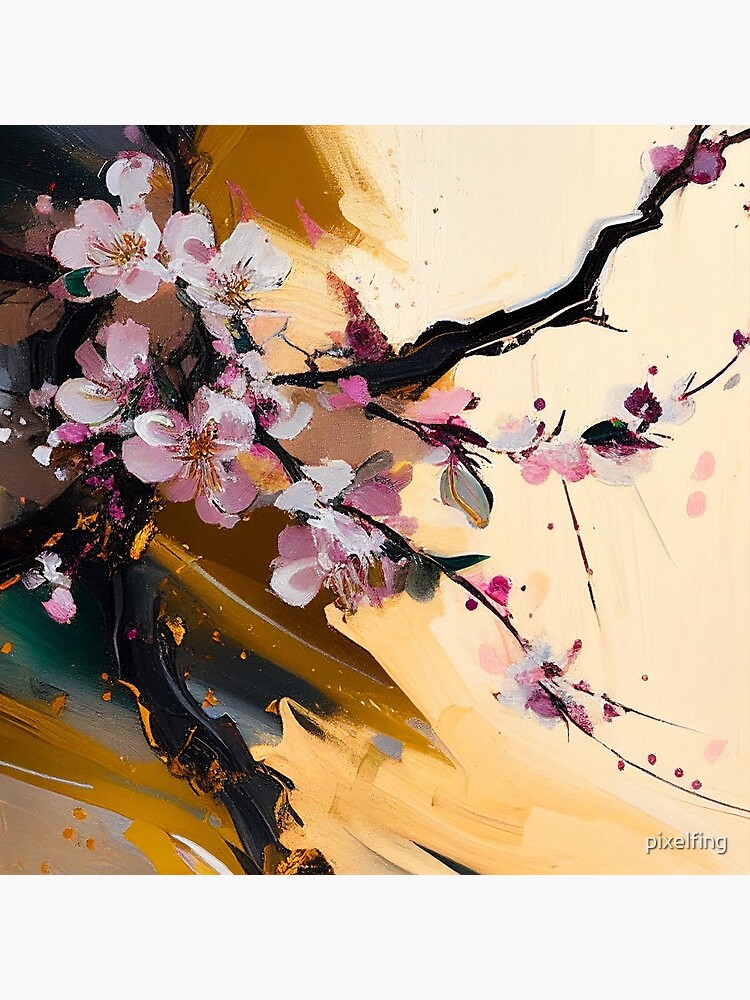 Cherry Blossom Oil Painting #01